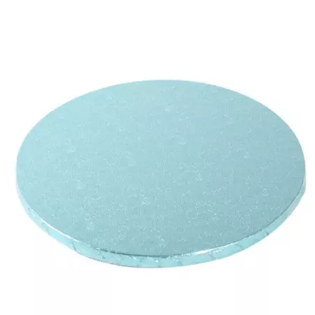 Sky blue thick plate round Ø25cm