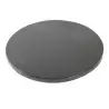 Thick round black tray o30cm