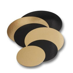 5 boxes round gold and black O 16