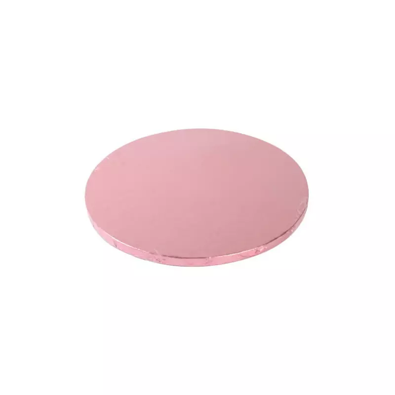Thick plate pink clear round o30cm