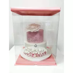 Caja de tarta Expo Rosa (30x30x40cm)