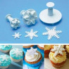Cutter in piston with footprint snowflake (3Pcs)