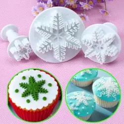 Cutter in piston with footprint snowflake (3Pcs)