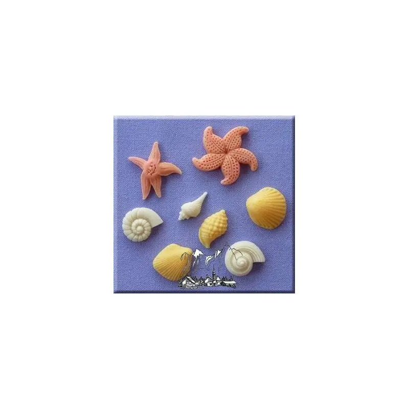 3 Pack Coquillage Moules à Gâteau Moules en Silicone Fondant Décoration