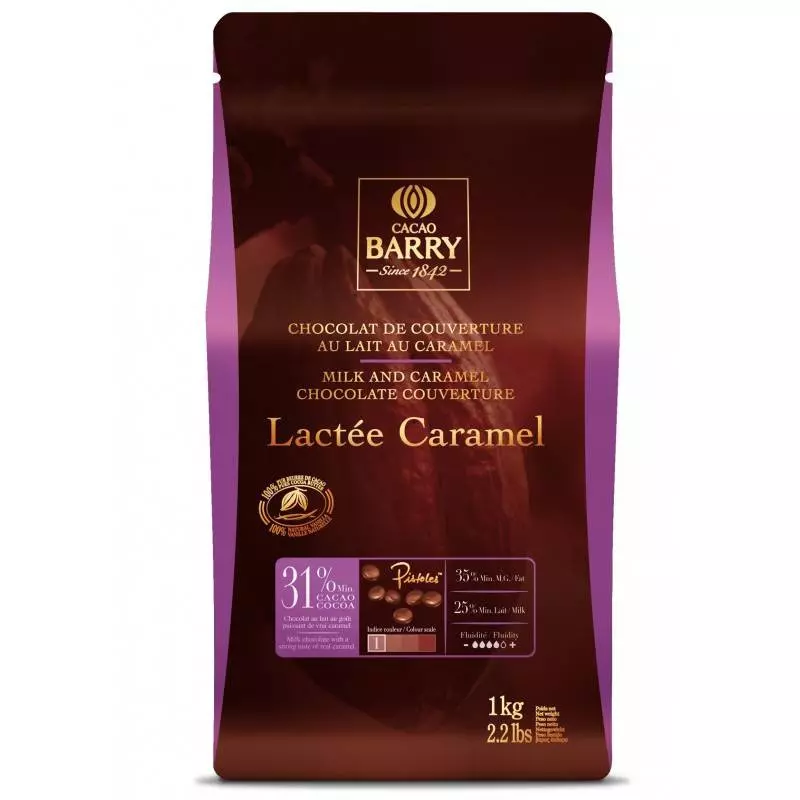 Chocolat lactée caramal en Gallets 1kg de Barry
