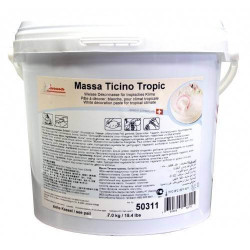 Pâte à sucre Tropicale Massa Ticino 7 kg - BLANC