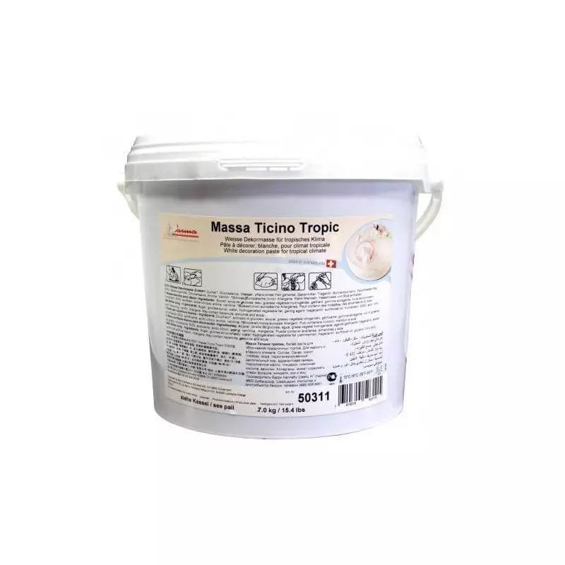 Pasta de azúcar tropical Massa Ticino 7 kg - BLANCO