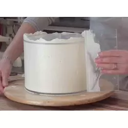 Disque à gâteau rond en acrylique crème au beurre Lot de 2 Ensemble de 2  disques
