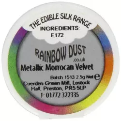 Colorant poudre comestible ROUGE MÉTALLISÉ Rainbow Dust