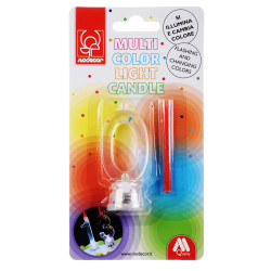 LED Multi color number 0 candle