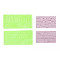 Set of 2 Textured Mat stone wall and paving FMM