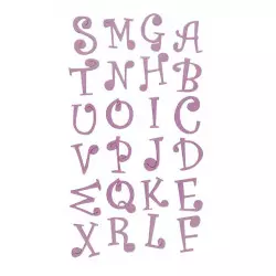 Frise FMM alphabet majuscule et chiffre funky