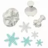 Piston snowflake cookie cutters - 3 sizes