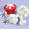 Piston snowflake cookie cutters - 3 sizes