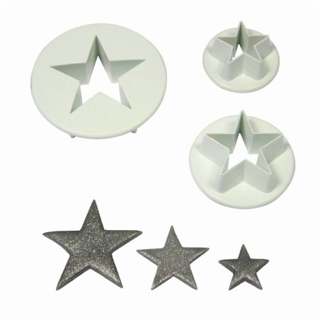 Emporte-pièces étoile pointue - 3 tailles