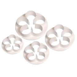 set 4 cookie cutters for 5 petals flowers