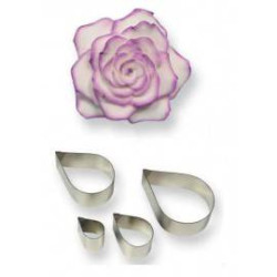 4 metal cutters Rose Petals...