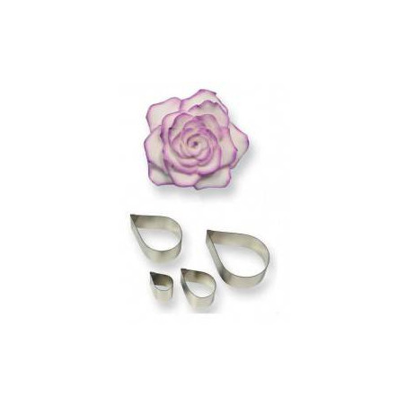Emporte-pièces Fleur Rose métal PME - 4 tailles