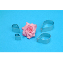 Pink flower metal cookie cutter PME - 4 sizes