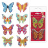 8 Mariposas en colores surtidos sin plomo