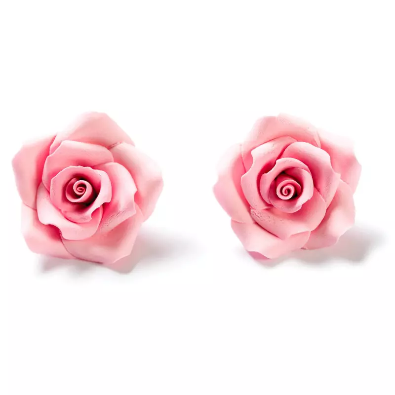 8 Rosas de Azúcar BLANCAS Diam. 3,5 cm