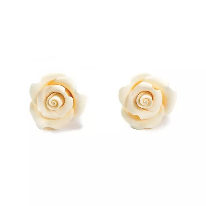 8 roses white sugar Diam. 3.5 cm