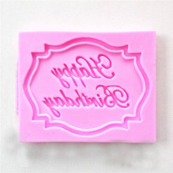Silicone mould plate 'Happy Birthday'