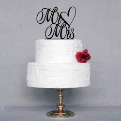 'Mr and Mrs' topper pour gâteau de mariage