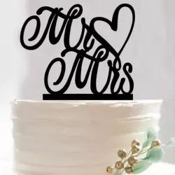 'Mr. and Mrs.' for wedding cake topper