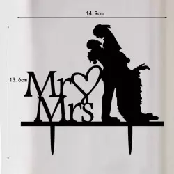 'Mr. and Mrs.' subject Silhouettes for wedding cake