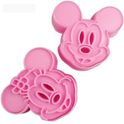 Cookie cutter with imprint Mickey and Minnie