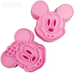 Cookie cutter with imprint Mickey and Minnie