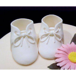 Kit 3 cookie cutters baby shoe in 3D