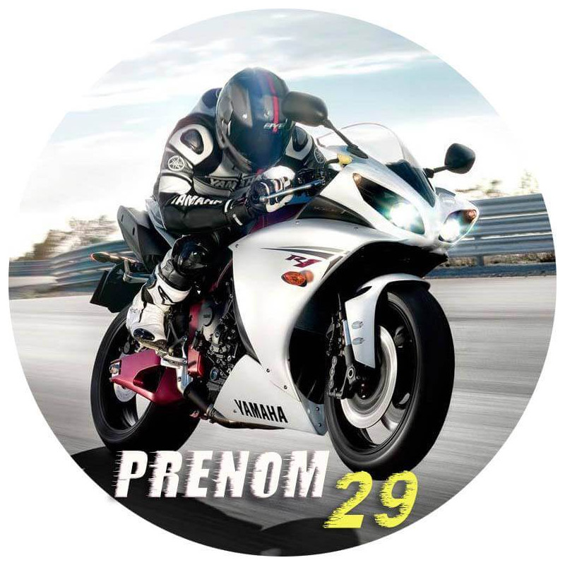 Custom food print 'Of motorcycle racing Yamaha'