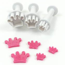 Set of 3 carries parts push Princess crowns