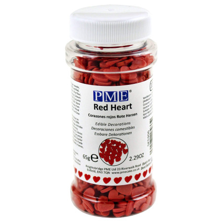 Big red sugar hearts confetti - 65g
