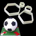 Set of 4 hexagon cutters BALL football