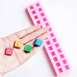 Mold Silicone Cube alphabet baby