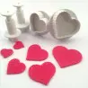 Set of 4 carries parts push heart print