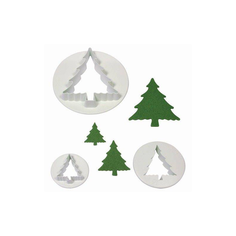 3 Christmas tree cookie cutters