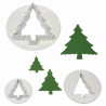 3 Christmas tree cookie cutters