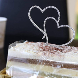 Double Heart Rhinestone for cakes