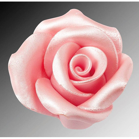 Fleur Rose ROSE en sucre 6 cm
