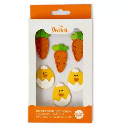 Carrots and sugar Easter eggs