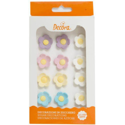 16 flowers average sugar assorted colors