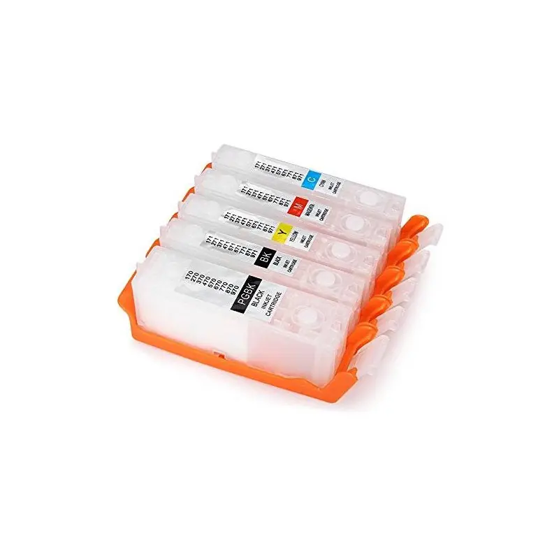 Empty Refillable Ink Cartridges For Canon PGI-550 & CLI-551 – Set With Chips, Printer Refresh