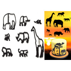 Ensemble de cutter Animaux Safari Silhouette