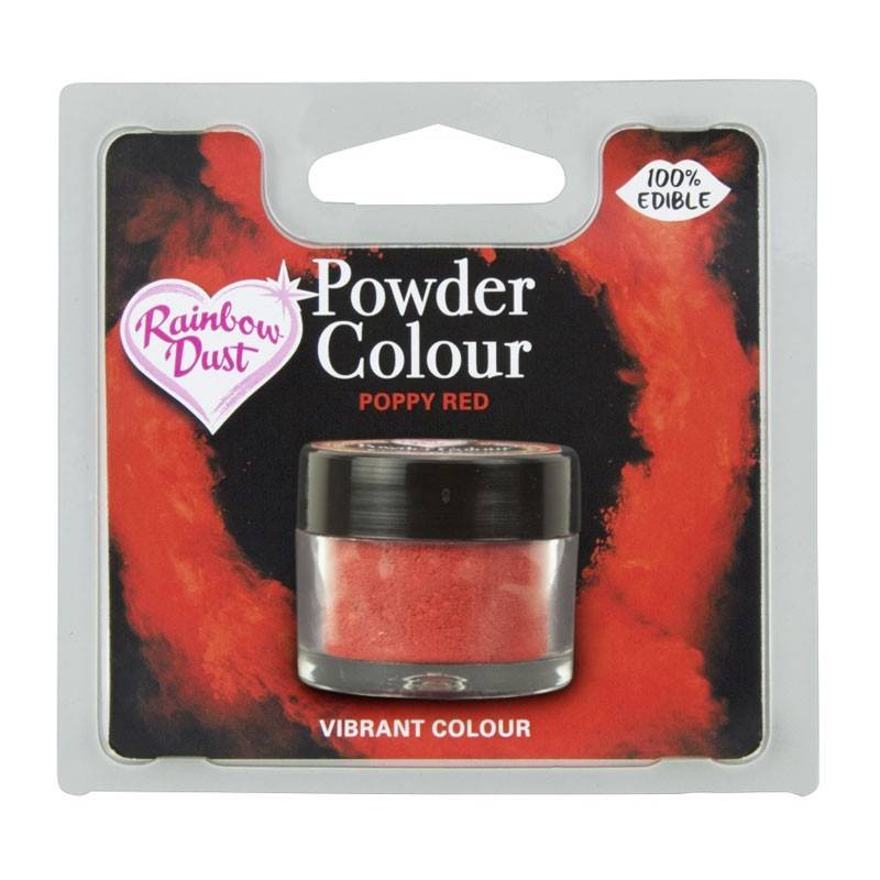 Powder POPPY RED colour Rainbow Dust