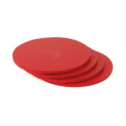 Red thick plate for round cakes 30 cm