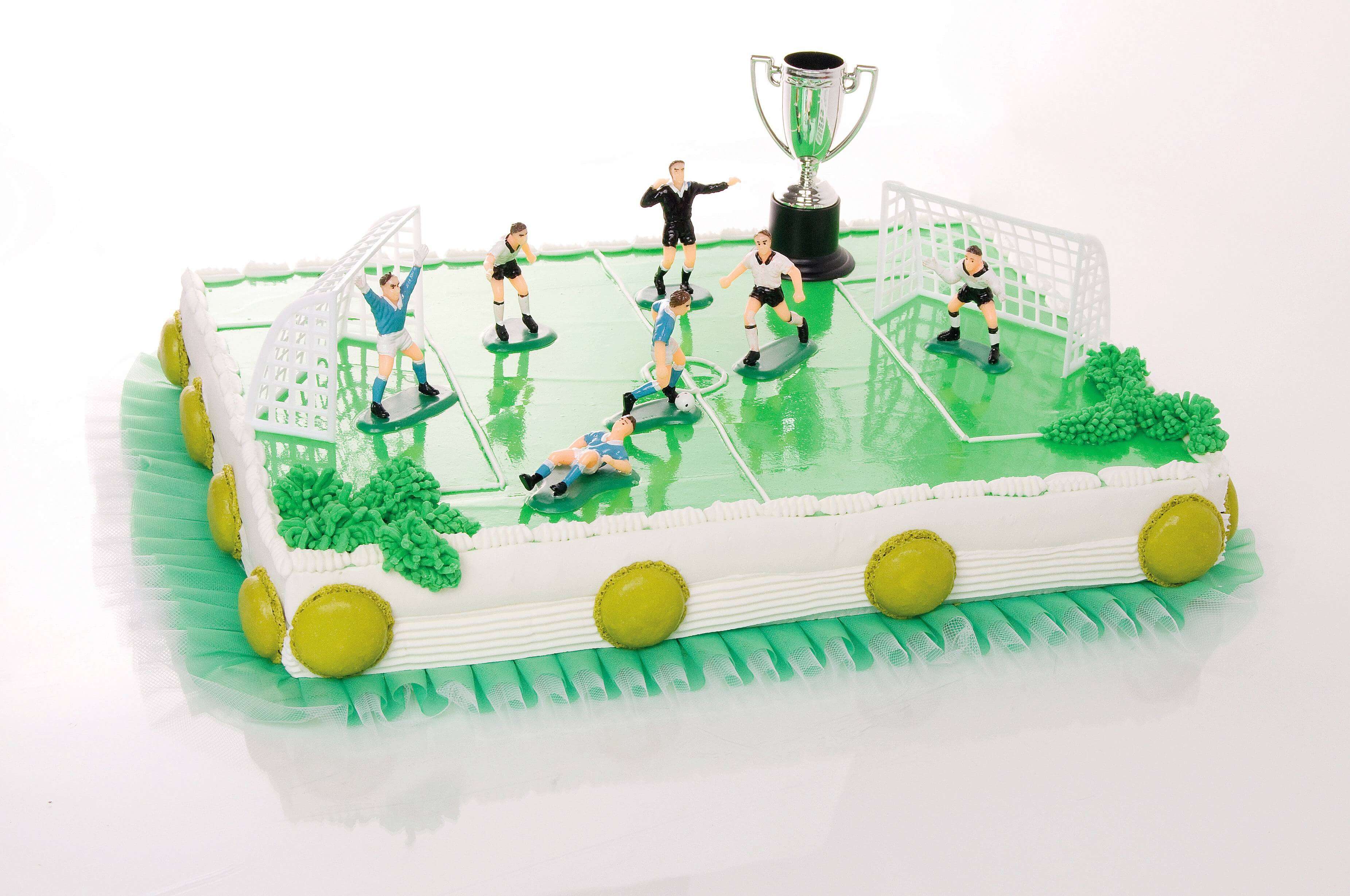 Modecor Kit de fútbol con copa para decoración de tartas.
